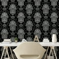thumbnail image 3 of Ambesonne Black and White Peel & Stick Wallpaper for Home, Oriental Hamsa Hand, 13"x100", Black White, 3 of 6