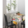 thumbnail image 4 of Easter Suqare Tablecloth - 60 x 60 Inch, Spring Watercolor Vintage Bunny Eggs Flower Waterproof & StainResistant Tablecloth, Washable Oil-proof Table Cover for Dining/Party/Wedding/Camping/Buffet, 4 of 9