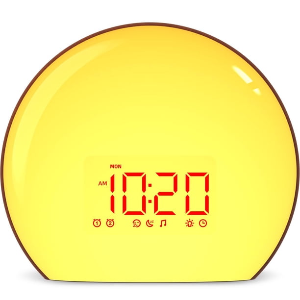 Reloj Despertador Magicteam Sunrise con 21 Sonidos y Luz Nocturna