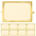 thumbnail image 1 of OULII 10 Pcs Papier Bordure de Certificat Doré Professionnel pour Diplômes, 1 of 8