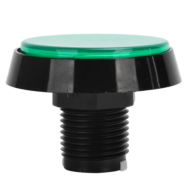 LED Bouton Poussoir, Rond Bouton Poussoir Tournant Support Haute Sensibilité Bouton Poussoir Durable avec Lumière LED pour le Remplacement de la Console de Jeu Rouge, Jaune, Bleu, Blanc, Vert