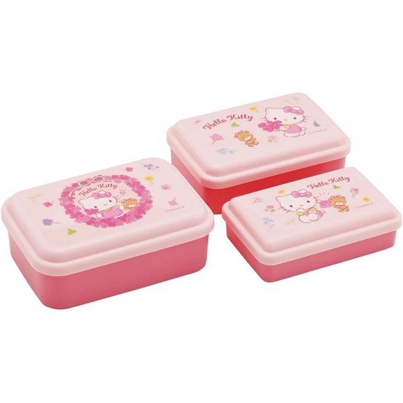 Skater Hello Kitty Lunch Box (L: 540ml & M: 350ml & S: 230ml) 3pcs