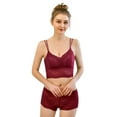 thumbnail image 5 of Eashery Womens Bra Push Up Underwire Lift Up Bra Adjustable Straps Deep V Women Bras Red One Size, 5 of 5