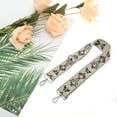 thumbnail image 4 of Unique Bargains 1 Pc Jacquard Pattern Bright Silver Tone Hook Handbag Strap for Dating Yellow Polyester, 4 of 5