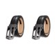 thumbnail image 3 of Minnieouse Exquisito cinturón de cuero artesanal para trajes - Ocasiones formales Cinturones de cuero con trinquete Jeans Hombres Simple Negro Negro ciento veinte 2Conjunto, 3 of 6