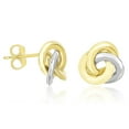 thumbnail image 1 of ARAIYA JEWELRY 14K Two-Tone Gold Shiny Intertwined Open Circle Earrings for Women, 1 of 3