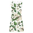 thumbnail image 4 of SMihono Robe d'Été Grande Taille pour Femmes 2023 Mode Aguichant Vintage à Col Rond Sans Manches Imprimée Robes Rondes, 4 of 5