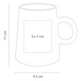 thumbnail image 2 of Taza cerámica mate elegante interior blanco 11 Oz-saimaa negro 9.5 x 11, 2 of 4