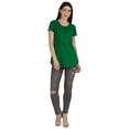 thumbnail image 4 of Inkmeso Womens Short Sleeve Button Tunic Top Cotton Tee Long Length Tshirt For Leggings, 4 of 8