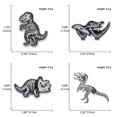 thumbnail image 2 of Juego de 4 broches esmaltados con forma de dinosaurio de dibujos animados, broches con diseño de animales, accesorios para mochilas, insignias, sombreros, bolsos, regalo para mujeres, niñas y niños, 2 of 5