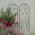 thumbnail image 5 of Holaki 2/4 Pack Metal Garden Trellis 71"/86.7" Outdoor Climbing Plant Support for Roses,Flowers,Rustproof Durable Black Galvanized Tube,Black, 5 of 10