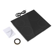 24 Inch 4Burner Ceramic Electric Cooktop, HardWired 110120V 3000W Countertop & Builtin Stover, Overheat Protection for Home Kitchen