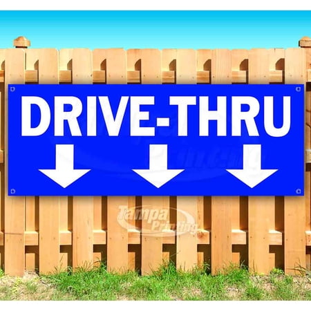 Drive-Thru 13 oz Vinyl Banner With Metal Grommets