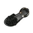 thumbnail image 3 of Women's Floral Flat Slide Sandals, Wide Width Open Toe Summer Sandals for Women, Slip-On Casual Beach Flip Flops, Non-Slip Walking Shoes, 3 of 10