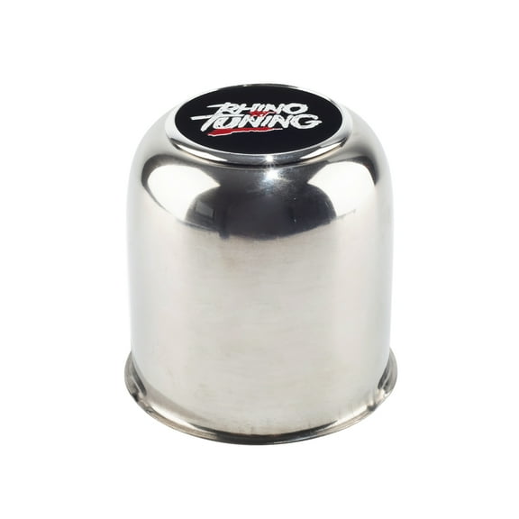 RhinoTuning 3.27” Hub Stainless Push Through Hub Center Caps for Truck Trailer Wheels Rim Push Thru Steel 2Pcs