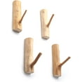 thumbnail image 1 of Ganchos de pared con ramas de árbol de madera, ganchos para abrigos de madera montados en la pared, ganchos adhesivos decorativos rústicos, llavero, toallero, paquete de 4 (ancho 2,5 cm-3 cm), 1 of 5