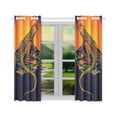 thumbnail image 2 of MKHERT Ornate Lizard Reptile Window Curtains Kitchen Curtain Room Bedroom Drapes Curtains 26x39 inch, 2 Piece, 2 of 3