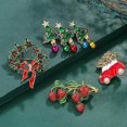 thumbnail image 1 of SZTXJ 4 Pieces Rhinestone Christmas Brooch Pin Set for Women, Cute Crystal Enamel Pins Jewelry Pins Christmas Tree Bells, Christmas Tree Shaped Corsag, 1 of 2