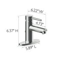 thumbnail image 5 of Eastport II Modern Single-Handle Bathroom Faucet with Deck Plate, Polished Chrome – Design House, 593897, 5 of 16