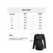 Long Sleeve Pregnancy Shirts Tops Maternity Clothes for Women 3-Pack