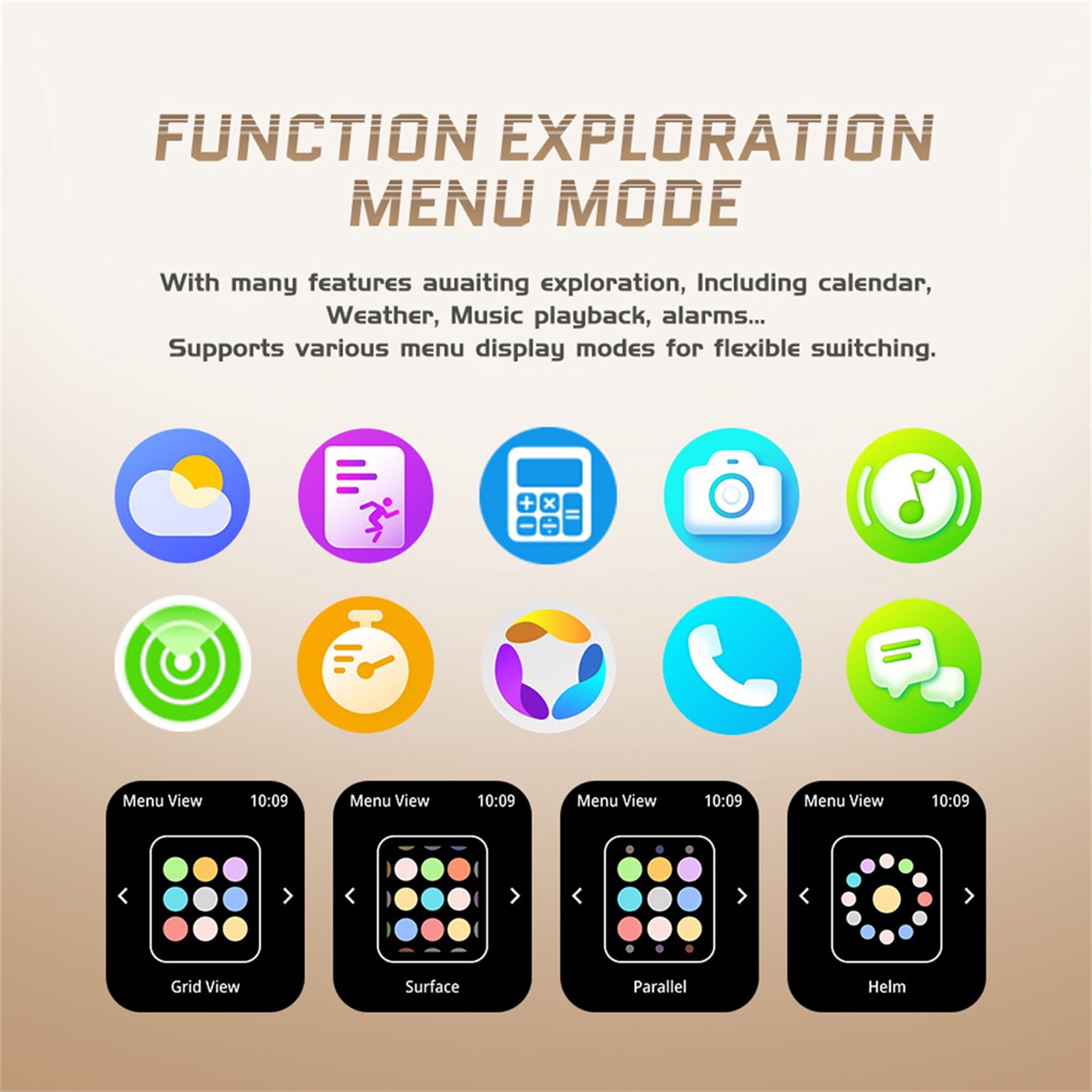 SKMEI Military Smart Watches for Men (Answer/Make Calls), 2.02'' Fitness Smart Watch for Android and iPhone, Waterproof Fitness Tracker, 100+ Sport Modes，Mens Watch
