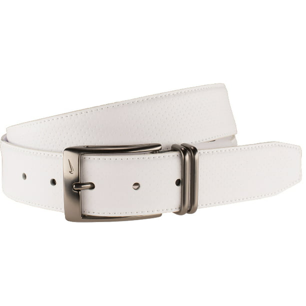 Nike - NEW Nike Pin Dot Embossed White Leather Golf Belt Mens Size 38 w ...