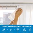 thumbnail image 5 of BEAMNOVA Ceiling Curtain Track Set - 9.45 FT Room Divider Curtain Track, Aluminum Alloy Heavy-Duty Curtain Rail System, White, 5 of 8