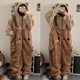 thumbnail image 2 of Mono de oso Kigurumi de dibujos animados para mujer, mono con capucha de franela para adulto, pijama de Cosplay de Navidad y Halloween, mono bonito, 2 of 3