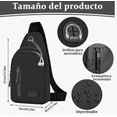 thumbnail image 3 of Bolso Xtellar Bandolera Unisex Moderno Con Orificio Para Cable Color Negro, 3 of 3