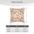 thumbnail image 2 of KLL Peach With Leaves1 Decorative Throw Pillow Covers Velvet Soft for Couch Sofa Bedroom Living Room Outdoor (No pillow core)- 18"x18", 2 of 5