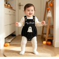 thumbnail image 5 of Ruyang Baby Corduroy Sleeveless Overall Romper Ghost Embroidery Dress Up Outfit Infant Boys Girls Adjustable Strap Bubble Overalls, 5 of 5
