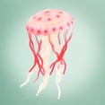 thumbnail image 3 of HILABEE Jellyfish Model Marine Creatures Model Realistic Sea Animals Soft Pink, 3 of 7