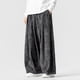 thumbnail image 3 of Ceisia Men Solid Color Multi Pocket Linen Workwear Pants Loose Wide Gift Leg Casual Trousers, 3 of 8