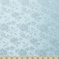 thumbnail image 3 of Rose Jacquard Satin 59/60 Inch Polyester Shiny 160 GSM Mediumweight Fabric By The Yard For Sewing, Apparel, & Décor - Light Blue (5 Yards), 3 of 4