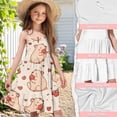 thumbnail image 6 of Uourmeti Girls Summer Dress Capybara Sunflower Swing Dresses for Girls Causal Spaghetti Strap A Line Tiered Dresses for Kids Cute Capybara Sundress,13-14y, 6 of 6
