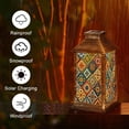 thumbnail image 4 of Solar Lantern Mexican talavera ceramic tile seamless Ethnic folk ornament Italian Garden Hanging Lantern Waterproof Solar Powered Lighting Outdoor Lamp for Deck Yard Camping Patio Decor, 4 of 7