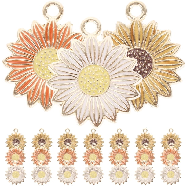 GAXIRE 30 llaveros de girasol para mochilas, colgantes, decoraciones DIY para llaves y flores.
