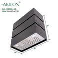 thumbnail image 5 of Akicon 30" Stainless Steel Range Hood, 3 Stacks Modern Box Ducted Kitchen Hood with Powerful Vent Motor, Wall Mount, 30"W*30"H*14"D, Jet Black, 5 of 7