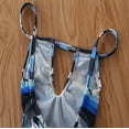 thumbnail image 5 of Aayomet Wave Pattern Summer Beach Sunscreen Swimsuit Girl Swimming Suit (B, 1-2 Years), 5 of 5
