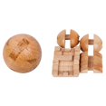 thumbnail image 2 of Ounissouiy Wood Lock IQ Brain Teaser Toy Ball Locks Rompecabezas 3D hechos a mano Inteligencia Desarrollo Juguetes Niños Niños Juguetes Educativos, 2 of 6