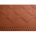 thumbnail image 3 of Ensemble de housse de couette à texture douce à motif losange Swift Home, literie toutes saisons avec fermeture éclair, avec taies d’oreiller, king, brique, 3 of 5