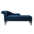 thumbnail image 1 of Harrison Tufted Roll Arm Chaise Lounge, Midnight Blue, 1 of 13