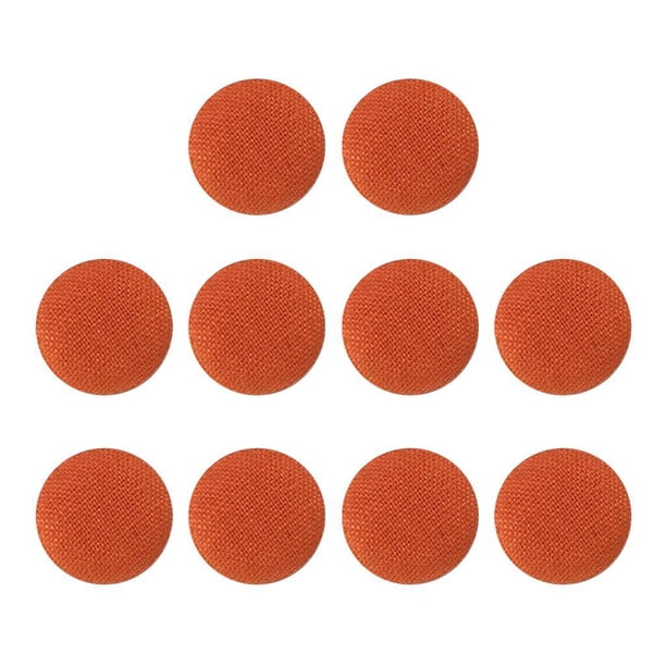 Cateissary 10 Uds botón cubierto de tela botón de vástago costura Scrapbooking azul cielo Tela de costura y artesanía Naranja 2 cm 10 piezas