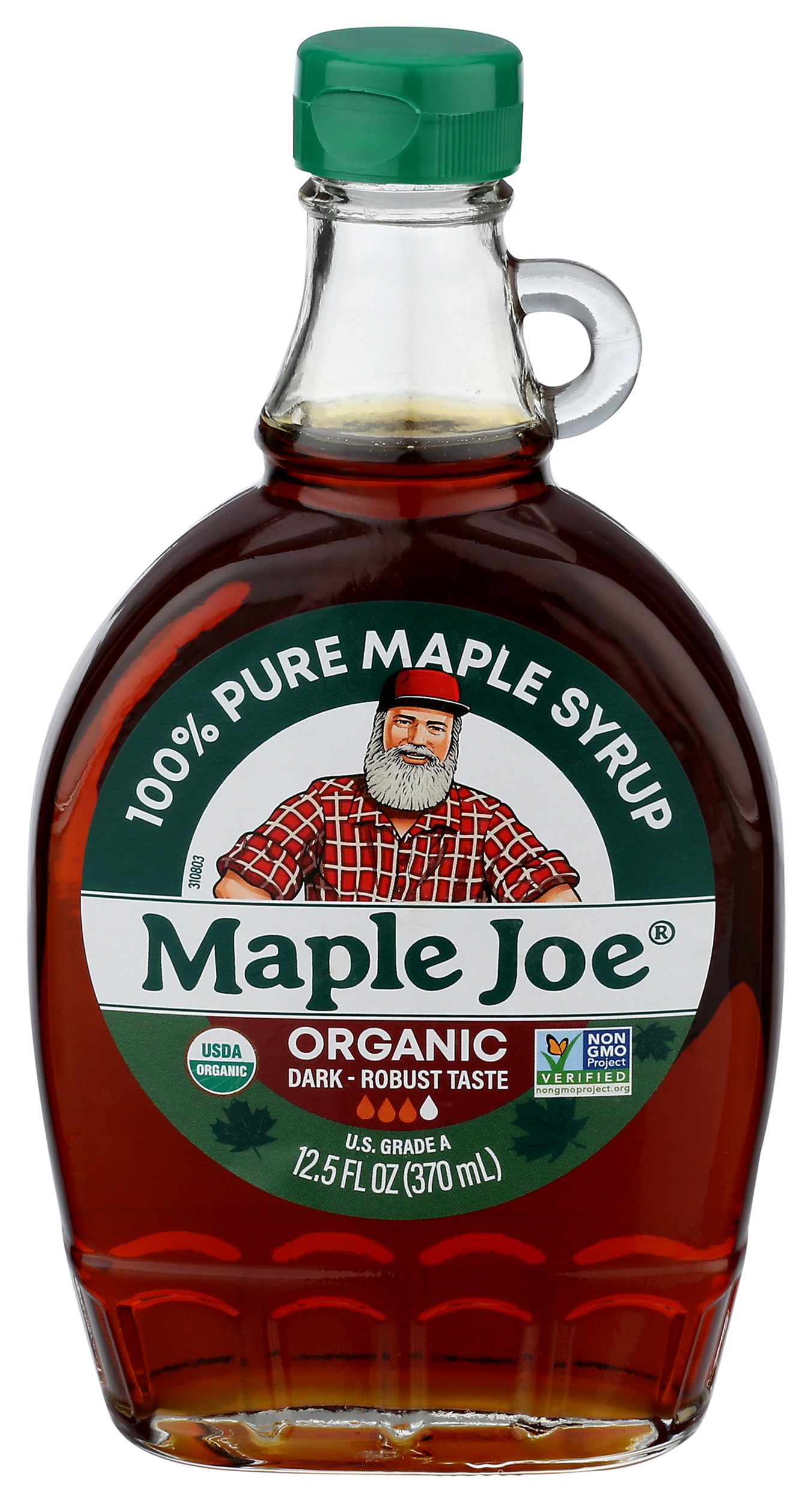 Pack of 12, Maple Joe Organic Dark Maple Syrup, 12.5 fl oz