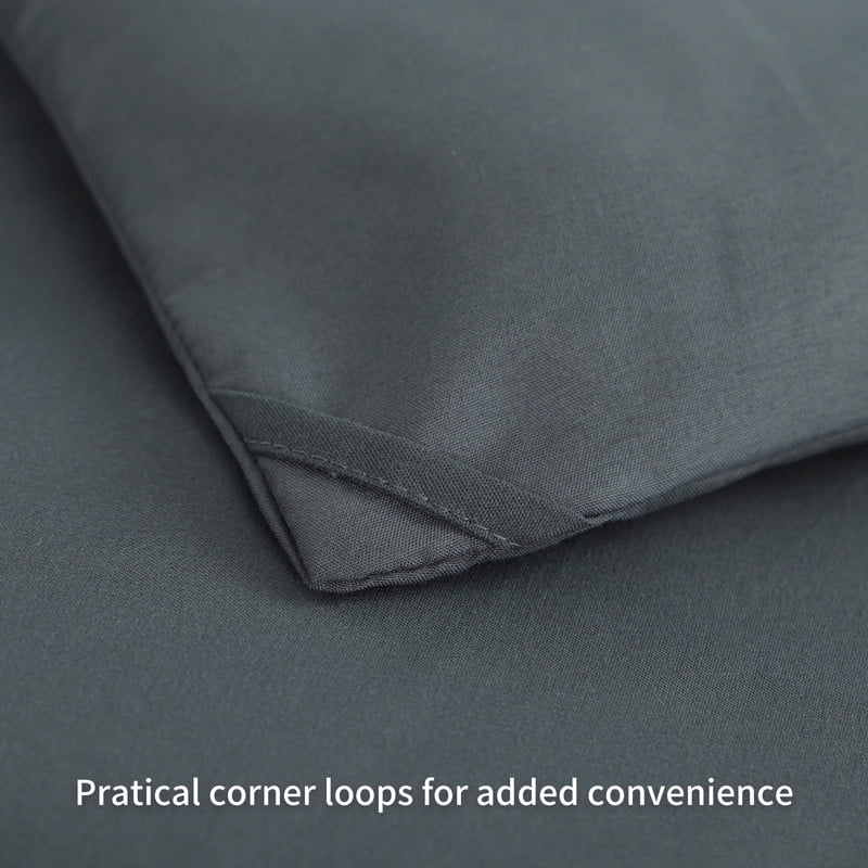 RUIKASI 5 Pieces Comforter Set with Sheets - Bed in a Bag with Comforter and All Season Sheets, Pillowcases,Dark Gray,Twin