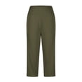 thumbnail image 2 of Pants for Women High Waist Wide Leg Yoga Capris with Pockets Stretchy Loose Fit Casual Workout, 2 of 11