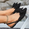 thumbnail image 6 of Womens Flats Dressy Bow Closed Pointed Toe Slingback Ballet Shoes Adjustable Buckle Strap Flats Comfortable Casual, 41, 6 of 10