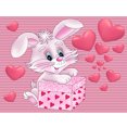 thumbnail image 1 of Cuadros Decorativos 5D Kit Rhinestone Imagen DIY Conejito Corazón Completo Taladro Redondo Pintura Diamante Regalo Likrtyny embutido en tela, 1 of 9