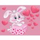thumbnail image 1 of Cuadros Decorativos Diamante pintura 5D taladro redondo completo mosaico DIY conejito corazón Kit decoraciones de pared Ehuebsd Nuevos Originales, 1 of 8