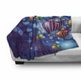 thumbnail image 3 of Christmas Soft Flannel Fleece Throw Blanket, Happy New Year Party Celebrations Swirling Ornaments and Balls Print, Cozy Plush for Indoor and Outdoor Use, 60" x 80", Multicolor, by Ambesonne, 3 of 6